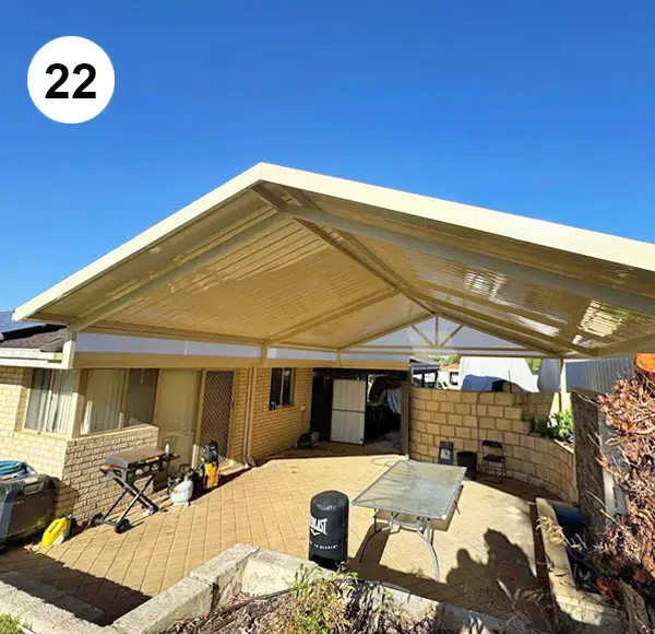 Gable roof patio built by My Patio in Perth