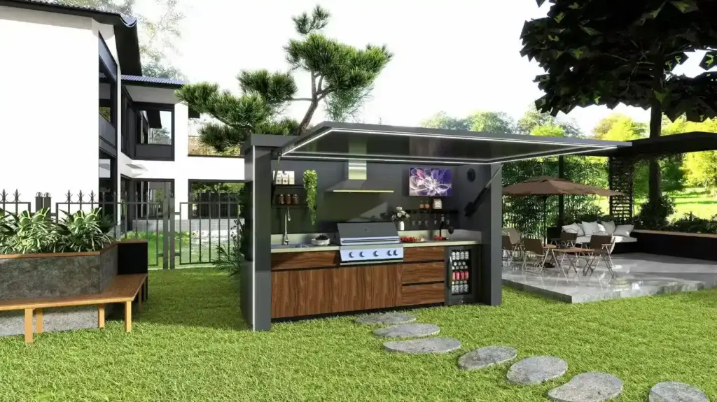 Outdoor kitchen and entertaining space by My Patio